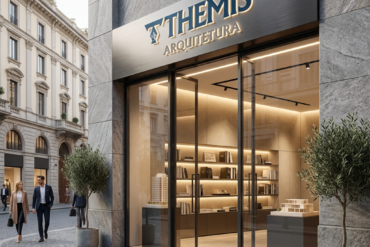 CADAN Exemplo de fachada comercial com letreiro indicativo harmonizado. Nota: o dimensionamento e o posicionamento exatos da placa devem respeitar rigorosamente a testada e a altura máxima permitidas pela Lei Cidade Limpa.