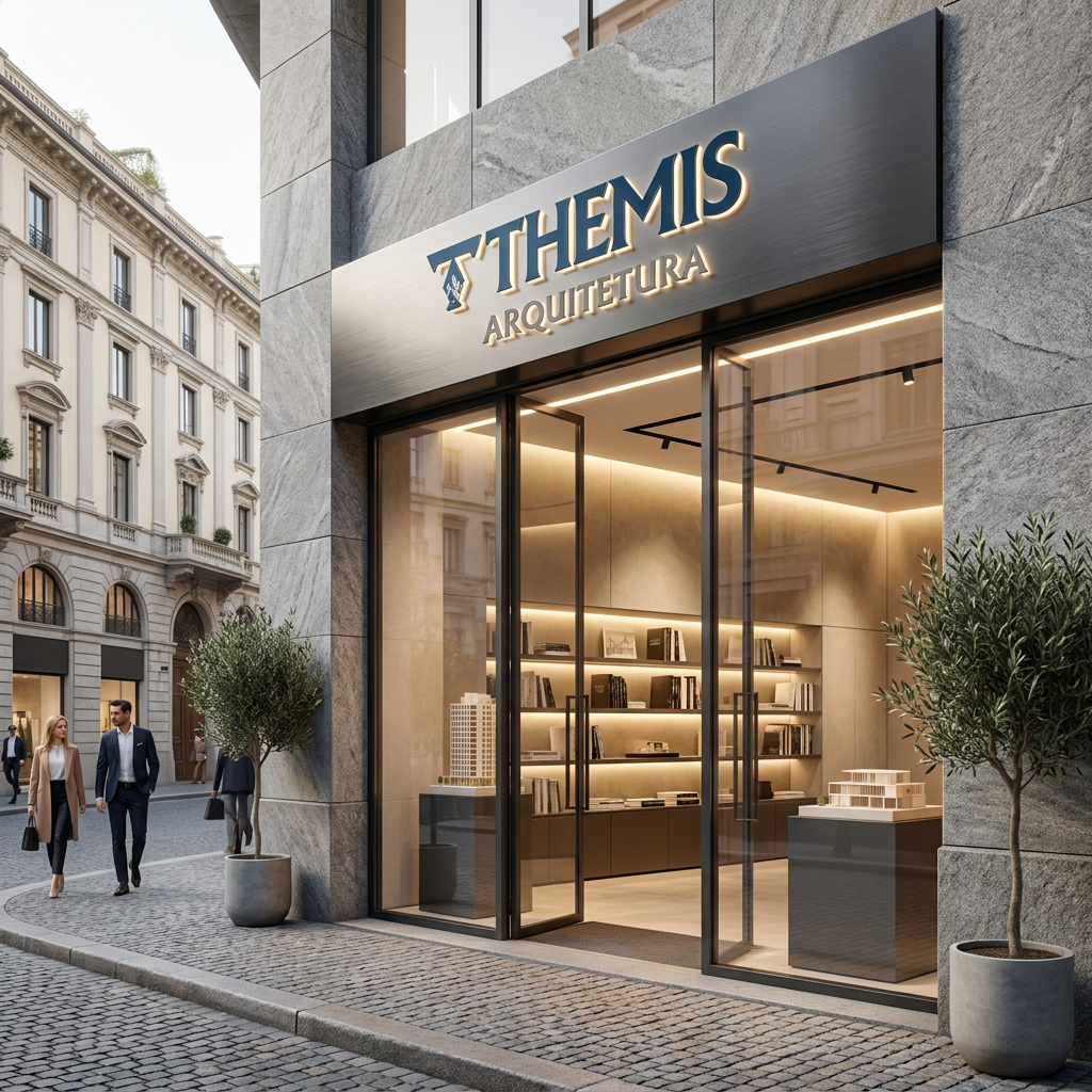 CADAN Exemplo de fachada comercial com letreiro indicativo harmonizado. Nota: o dimensionamento e o posicionamento exatos da placa devem respeitar rigorosamente a testada e a altura máxima permitidas pela Lei Cidade Limpa.